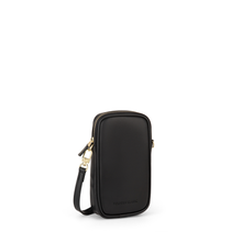 Load image into Gallery viewer, Luna Leather Phone Pouch Zipped - Black