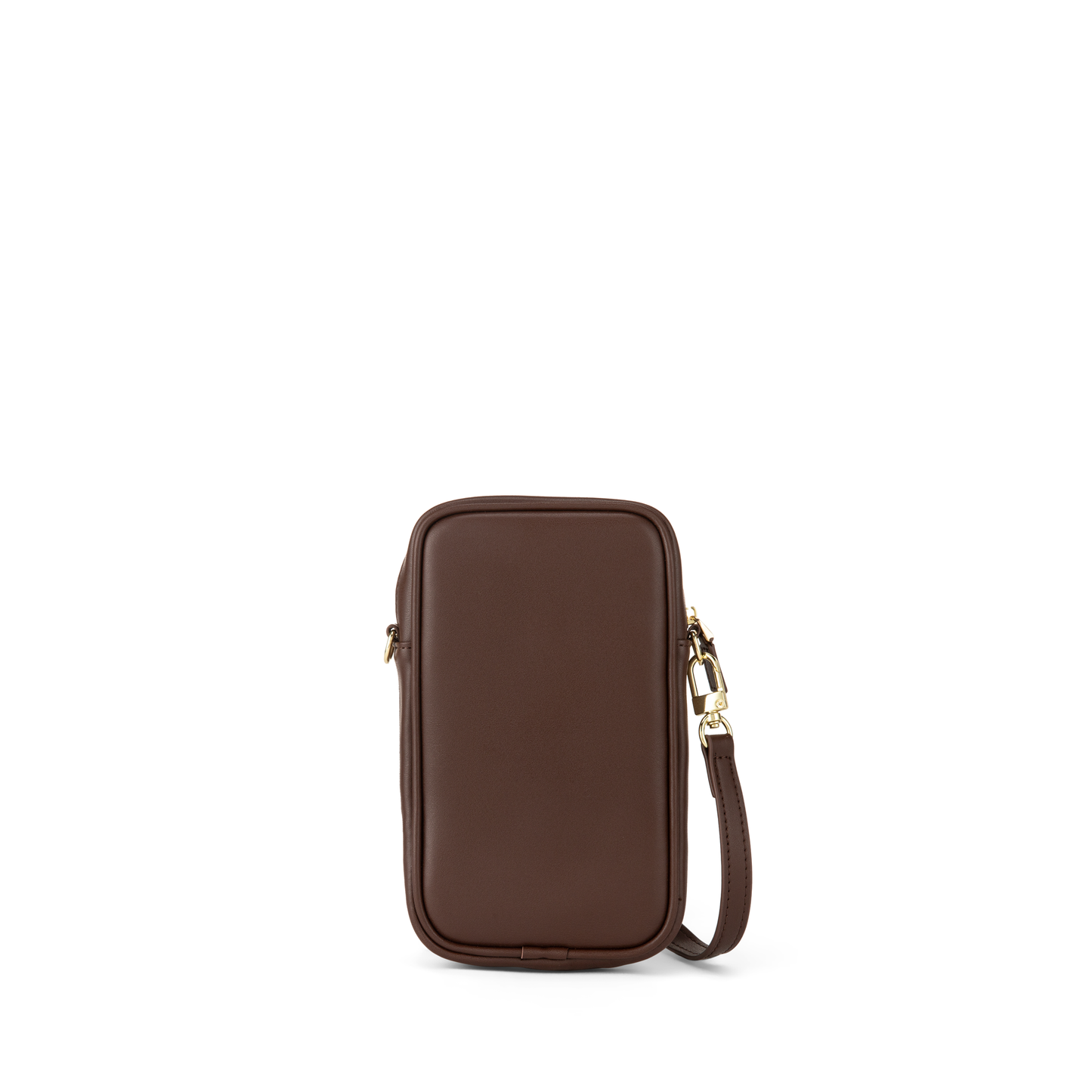 Luna Leather Phone Pouch Zipped - Brown